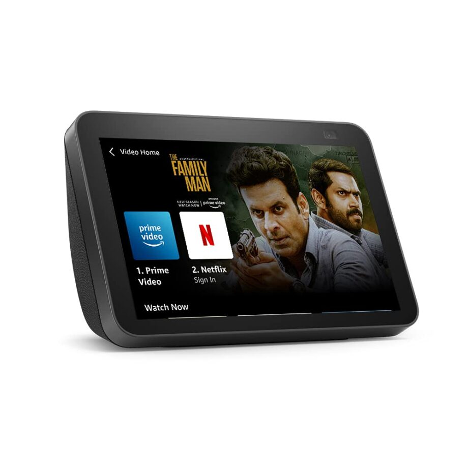 Amazon Echo Show 8 (2nd Gen) - Smart speaker with 8" HD screen, stereo sound & hands-free entertainment with Alexa (Black) - Image 2