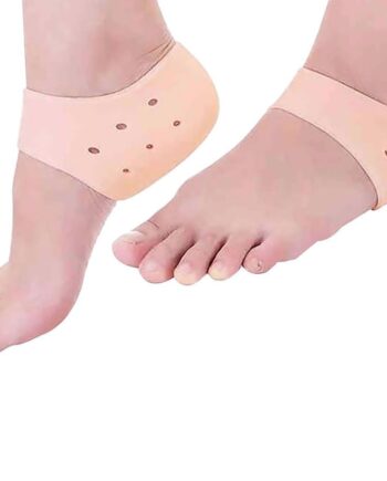 Hilosofy 1 Pair Half Heel Socks Anti Crack Silicon Gel Heel And Foot Protector Moisturizing Socks for Foot Care, Pain Relief And Heel Cracks Free Size For Men And Women (Silicon Half Heel, 1 Pair)