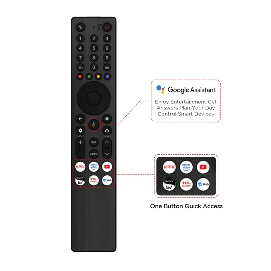 TCL 108 cm (43 inches) Metallic Bezel Less Series 4K Ultra HD Smart LED Google TV 43V6C (Black) - Image 7