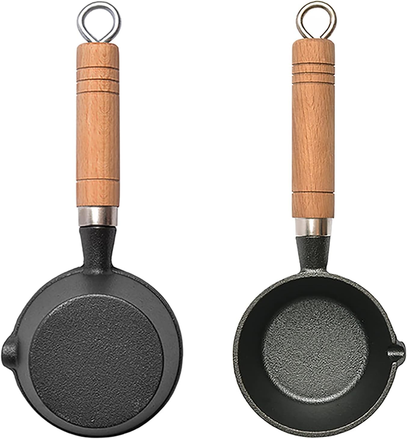 Home Essentials Cast Iron Tadka Pan/Vaghar/Chounk/Baghar for Frying Dal/Spices | 4Inch, 450gm, Gas & Stove-Friendly | Pre-Seasoned, 100% Toxin-Free, Naturally Non-Stick Tempering Pan (Round) - Image 6