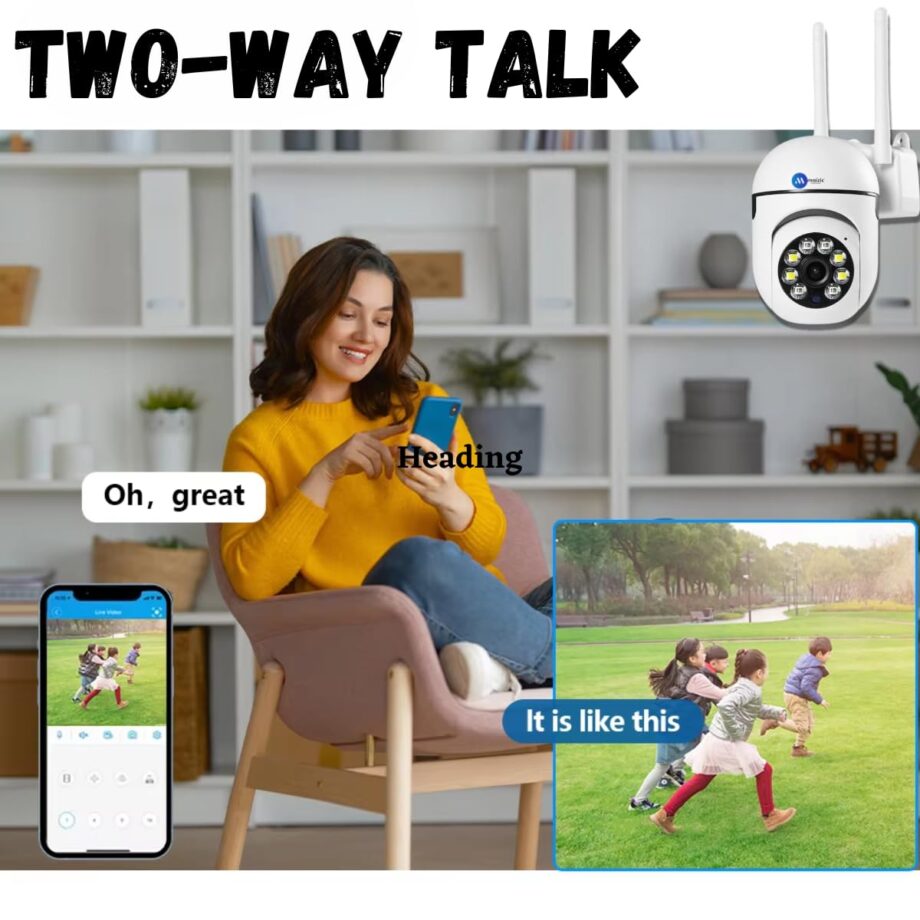 Maizic Smarthome Wi-Fi Indoor Camera 3MP HD Pan-Tilt Zoom CCTV Camera, Outdoor Indoor Security 2 Way Talk, Color Night Vision, Motion Detection, Multi User View, Support SD Card (Up to 128GB) - Image 2
