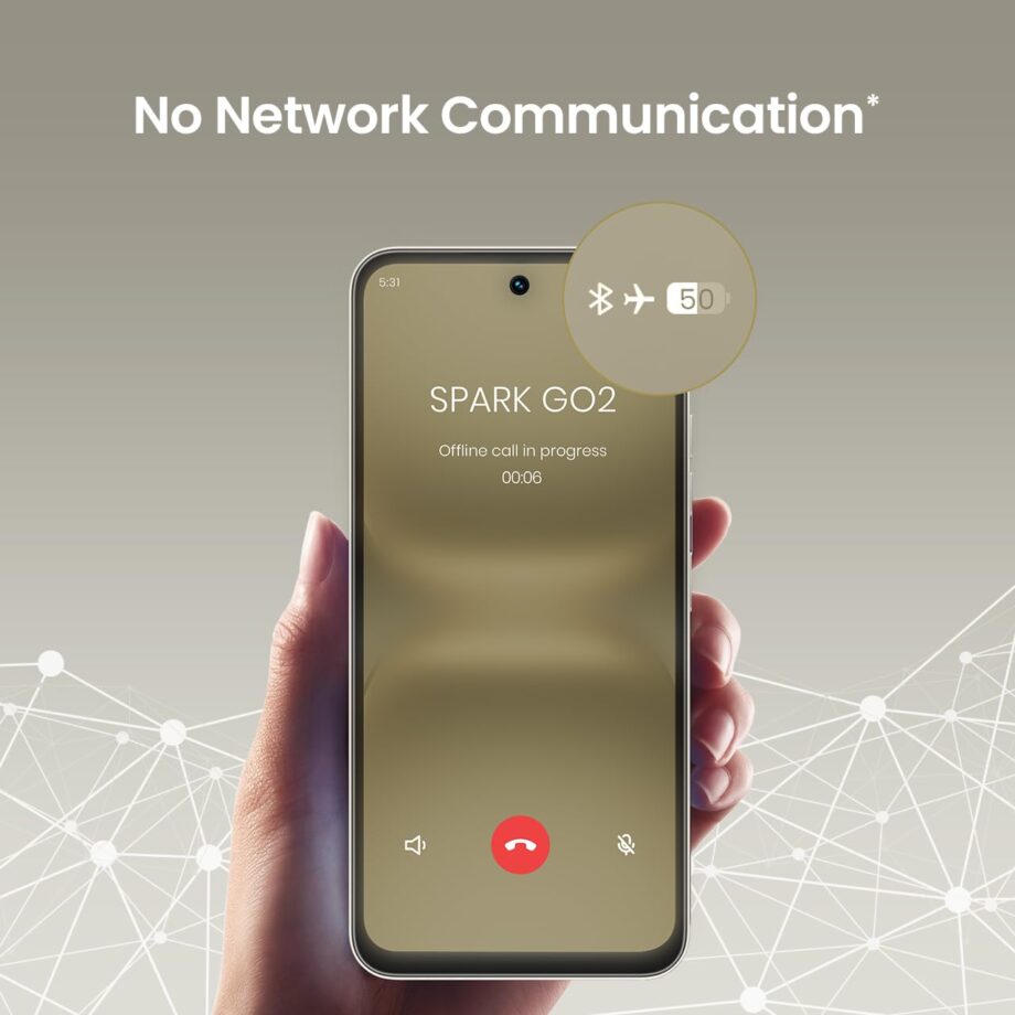 Spark GO 2 ( Titanium Grey, 4GB+64GB ) | Segment 1st IP64 SGS Certified | Segment's 1st AI with Indian Languages | Segment's 1st No Network Communications* | 120Hz Punch Hole Display | 5000mAh Battery - Image 6