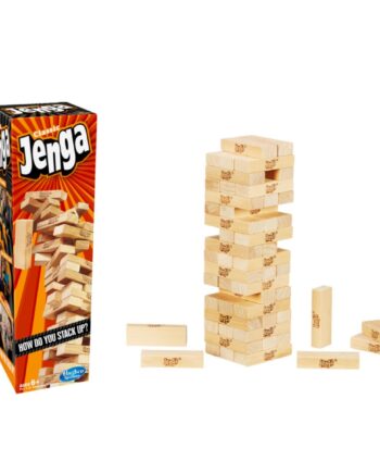 Hasbro Gaming Original Jenga Stacking Tower Game, Fun for Kids & Families, Birthday Gift Toys for Kids Ages 6+, for 1 or More Players