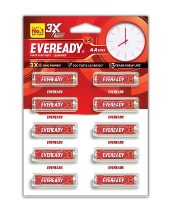 Eveready 1015 Carbon Zinc AA Batteries - 10 Pieces