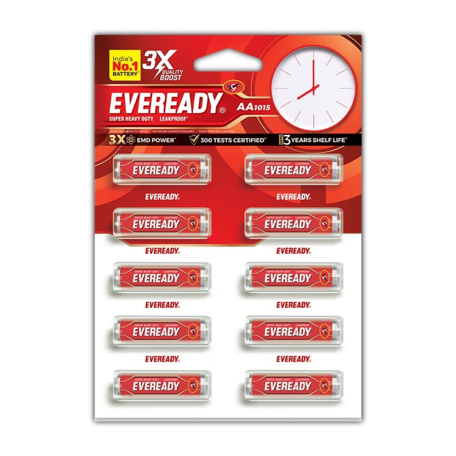Eveready 1015 Carbon Zinc AA Batteries - 10 Pieces
