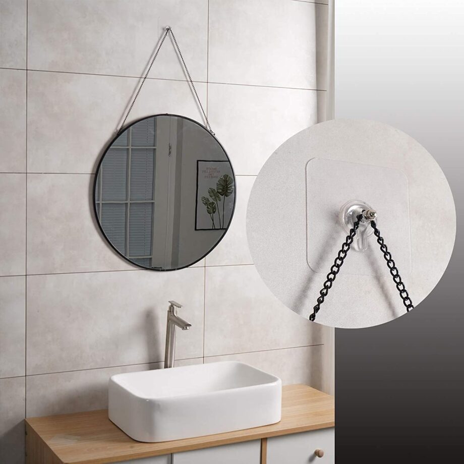 JIALTO 10 Pcs Stainless Steel, PVC, ABS Nail Free Seamless Adhesive Non-Trace No Drilling Installation Hanging, Waterproof Screws Wall Hook (Transparent) - Image 4
