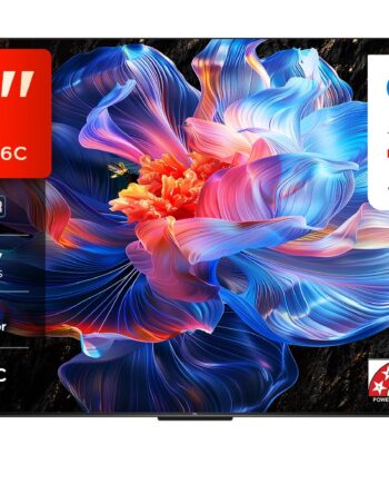 TCL 108 cm (43 inches) Metallic Bezel Less Series 4K Ultra HD Smart LED Google TV 43V6C (Black)