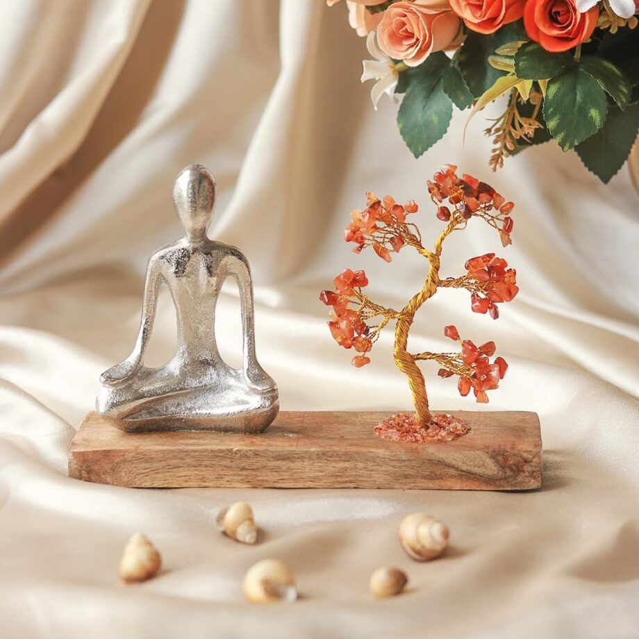 RITUALISTIC Nirvana Carnelian Crystal Tree Handcrafted Gemstone Tree for Chakra Healing & Positive Energy | Home Decor Items Wealth & Luck | Chakra | Decorative Gifts for Vastu | House Warming - Image 2