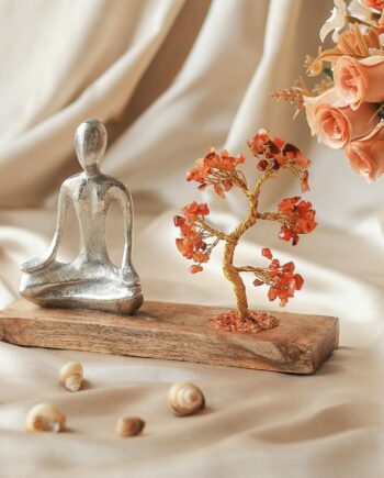 RITUALISTIC Nirvana Carnelian Crystal Tree Handcrafted Gemstone Tree for Chakra Healing & Positive Energy | Home Decor Items Wealth & Luck | Chakra | Decorative Gifts for Vastu | House Warming