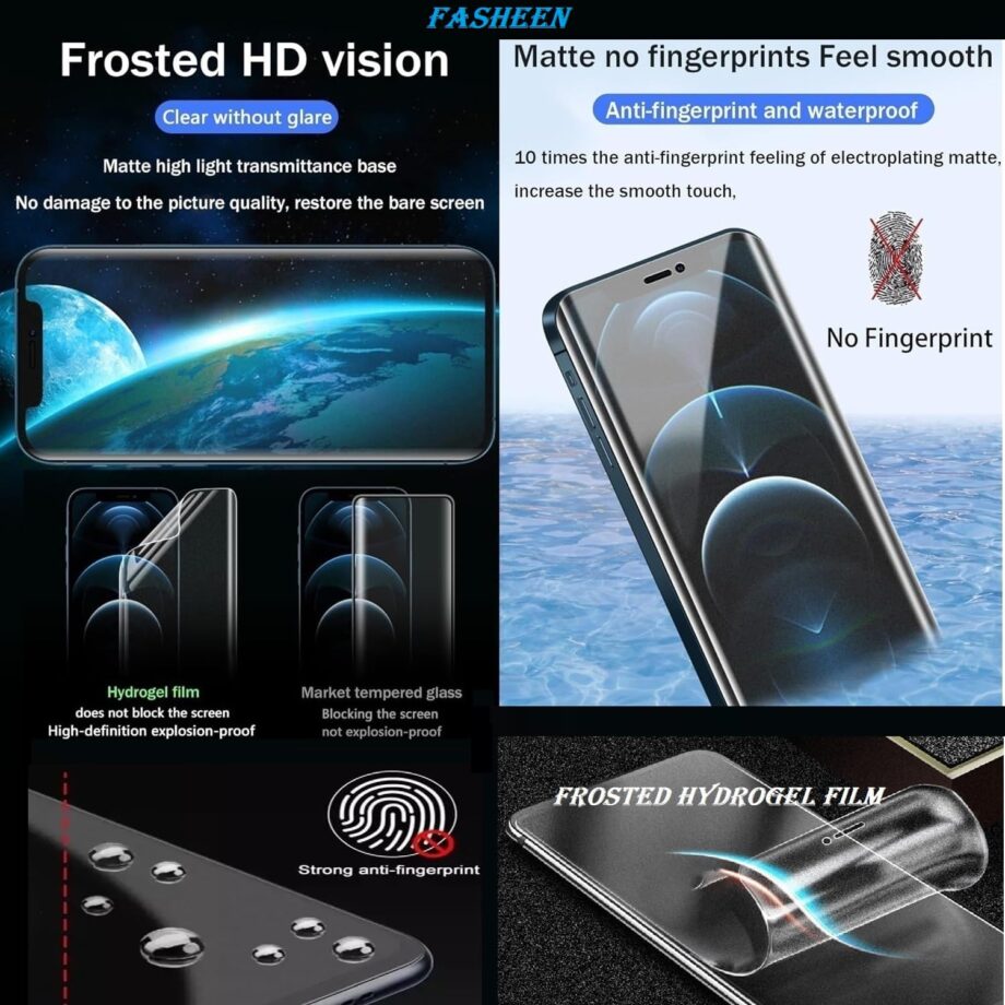 FASHEEN Anti Glare Matte ShatterProof Hydrogel Film Screen Guard Compatible With Honor 70 5G, Not a Tempered Glass, Full Edge to Edge Screen Protector - Image 4