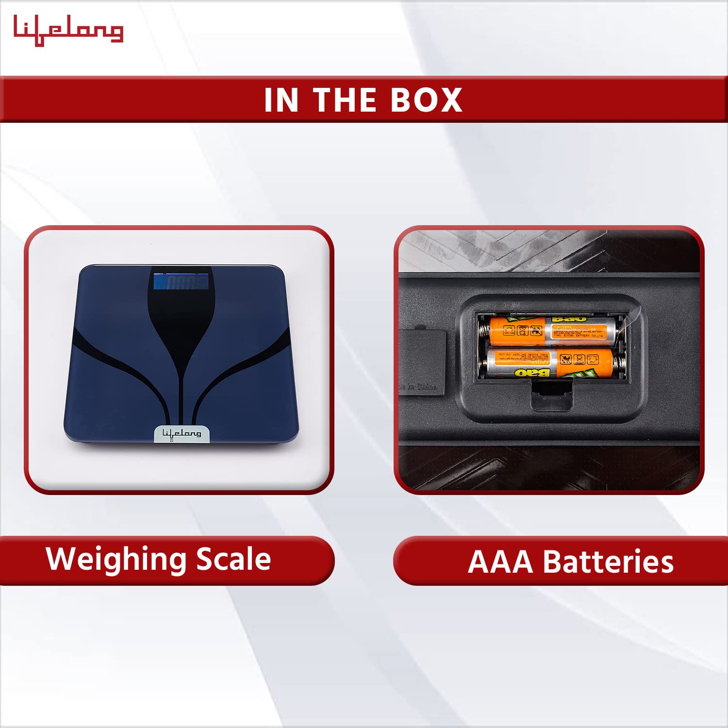 Lifelong LLWS27 Digital Weighing Scale|Glass Weighing Scale Machine|Electronic Bathroom Scales & Weight Machine for Home & Human Balance Battery included (Blue) - Image 7
