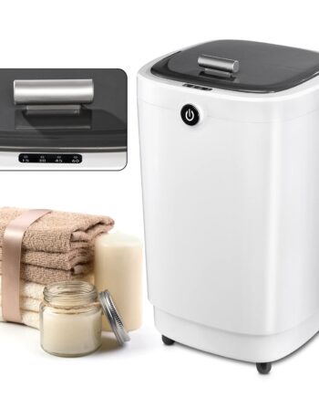 AZOUTDOOR Large Towel Warmers for Bathroom,Luxury Portable Bucket Towel Warmer Fits Up to Two 70"X80" Oversized Towels with Timing Auto Shut Off,Grey