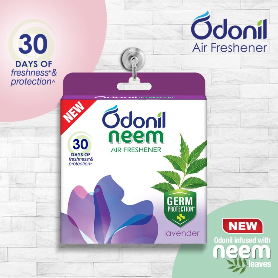 Odonil Bathroom & Toilet Air Freshener Neem Mixed Fragrance Blocks - 192g (48g, Pack of 4) | Fragrances- Jasmine, Lavender, Orchid, Rose| Long Lasting Fragrance | Lasts upto 30 days | Germ Protection - Image 2