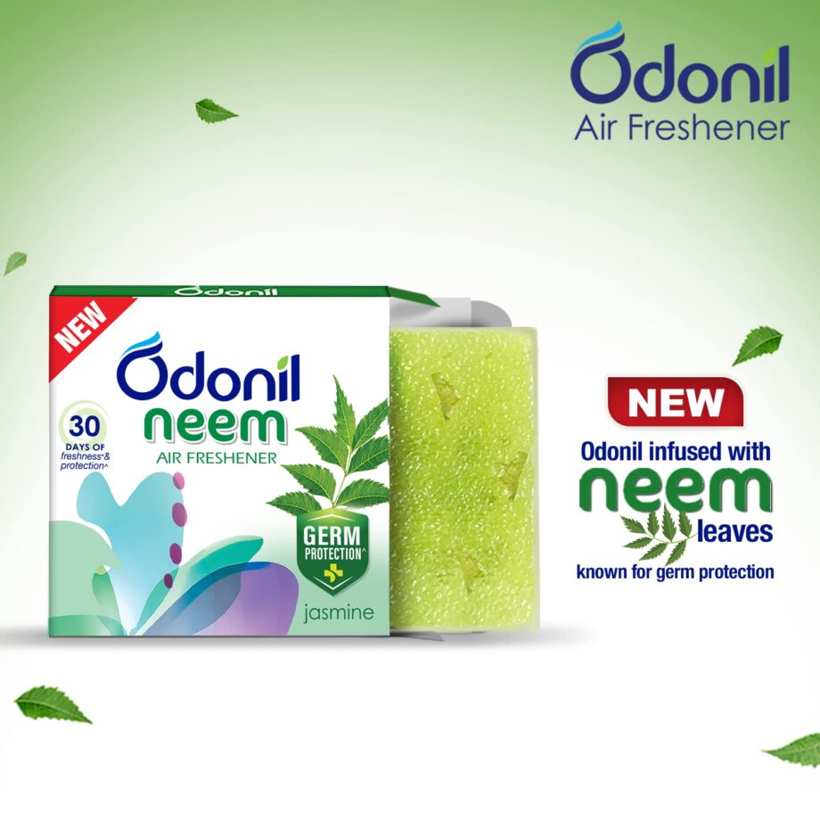 Odonil Bathroom & Toilet Air Freshener Neem Mixed Fragrance Blocks - 192g (48g, Pack of 4) | Fragrances- Jasmine, Lavender, Orchid, Rose| Long Lasting Fragrance | Lasts upto 30 days | Germ Protection - Image 4