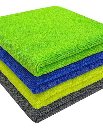 Magic Providers Microfiber Cleaning Cloth (2pcs) 40x40cm Multi-Color Highly Absorbent, Lint & Streak Free, Multi-Purpose Wash Cloth for Kitchen, Car, Window, Stainless Steel | Silverware | Hand Towel