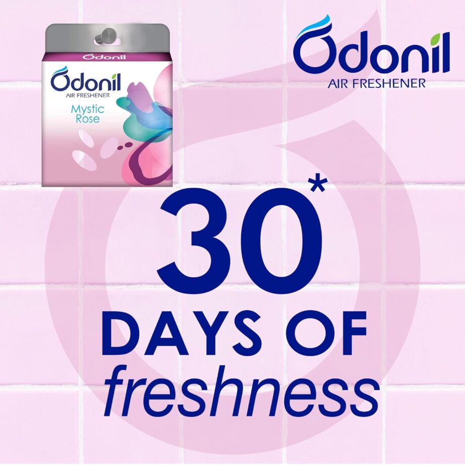 Odonil Bathroom Air Freshener Blocks Mixed Fragrances - 192g (48g*4) | Mixed Fragrances: Jamine, Lavender, Orchid, Rose| Long Lasting Fragrance - Image 2