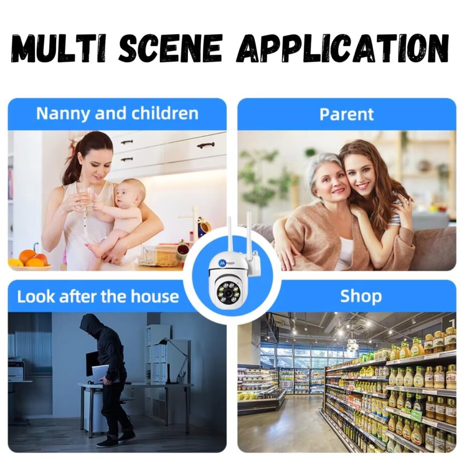 Maizic Smarthome Wi-Fi Indoor Camera 3MP HD Pan-Tilt Zoom CCTV Camera, Outdoor Indoor Security 2 Way Talk, Color Night Vision, Motion Detection, Multi User View, Support SD Card (Up to 128GB) - Image 9