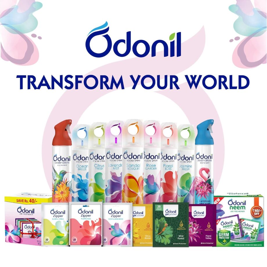 Odonil Bathroom Air Freshener Blocks Mixed Fragrances - 192g (48g*4) | Mixed Fragrances: Jamine, Lavender, Orchid, Rose| Long Lasting Fragrance - Image 7