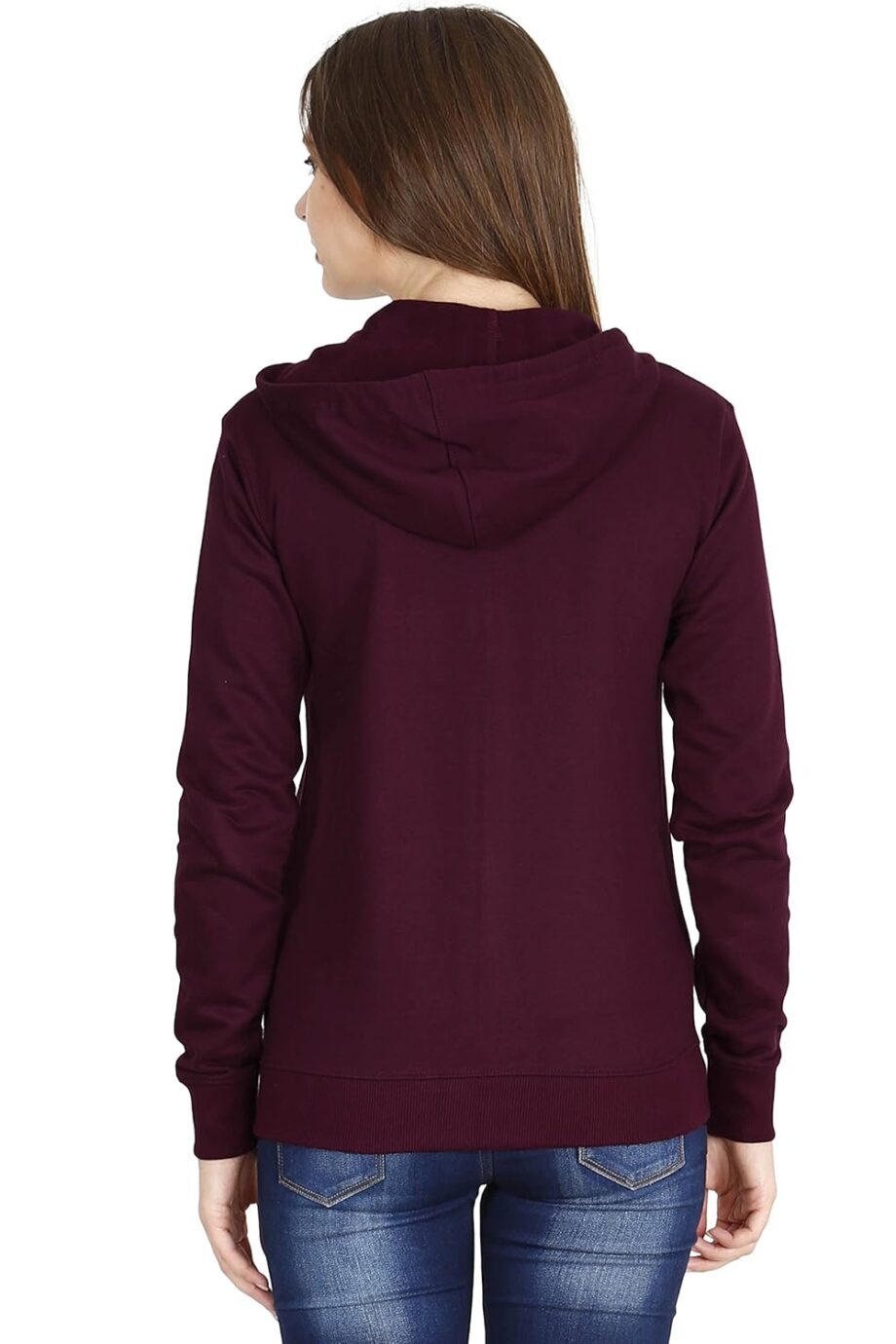 FLEXIMAA Women's Cotton Full Zipper Sweatshirt Hoodies with Kangaroo Pocket - Image 2