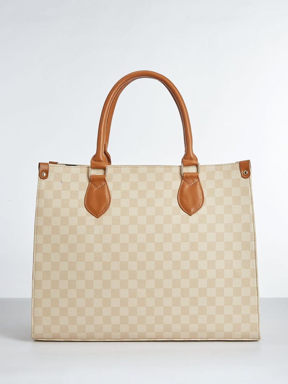 Fargo Noble Beige Tote Bag for Women | Large Vegan Leather Handbag with RFID Pockets, Zip Closure, Premium Look | Office, College, Party Use | Stylish Shoulder Tote | Made in India - Image 5